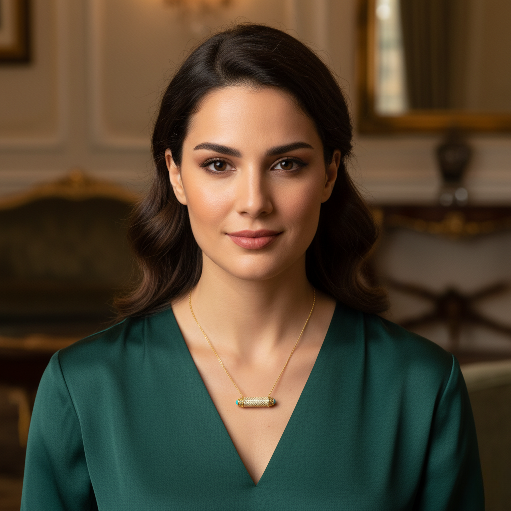 Diamond Titanium Long Necklace