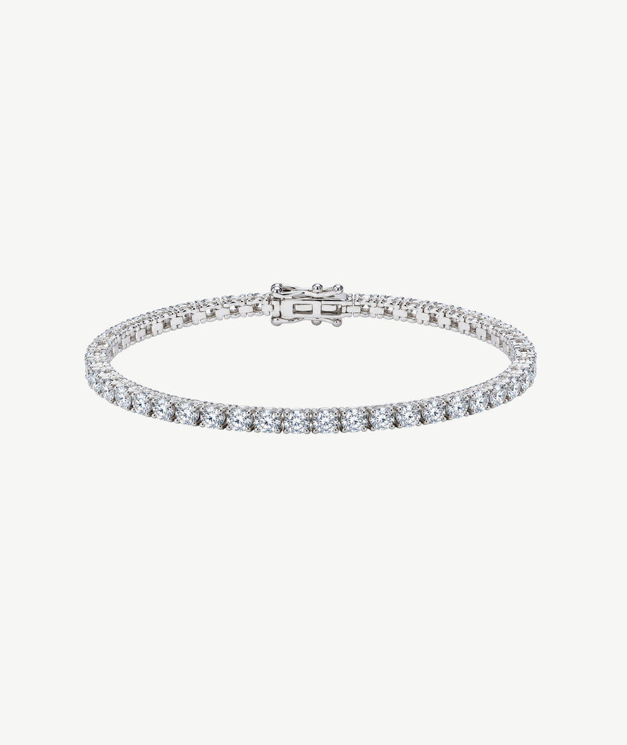 TENNIS SILVER BRACELET 2mm | سوار تنس فضة كلاسيكي