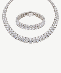 2 PCS LUXURY SILVER WEDDING SET | طقم زفاف فضة فاخر من قطعتين