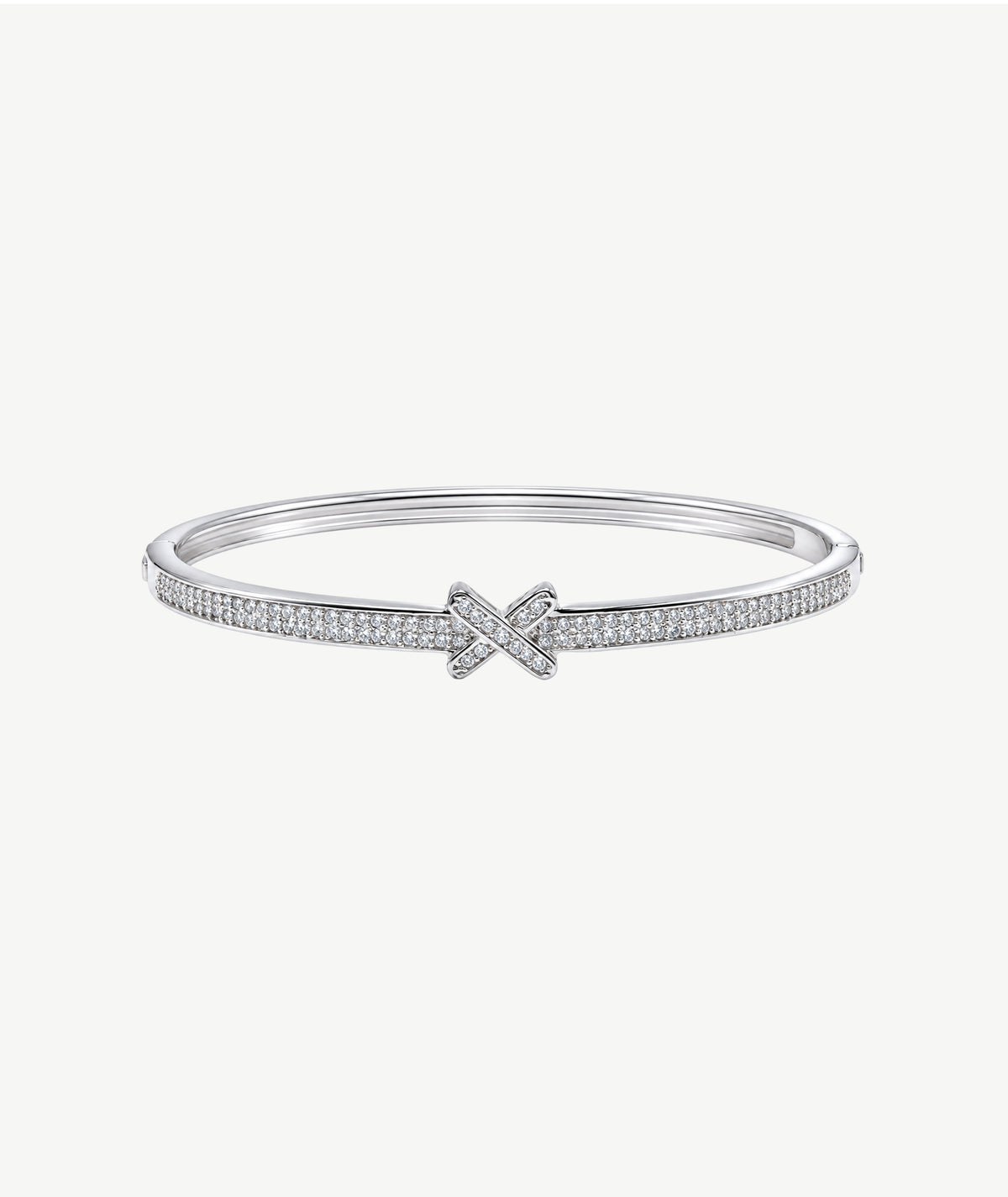 CRISSCROSS SILVER BANGLE | سوار فضة بتصميم متقاطع