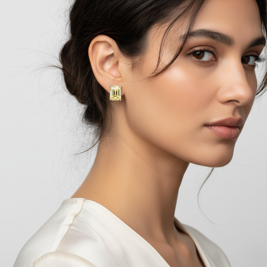 Diamond Titanium Earring