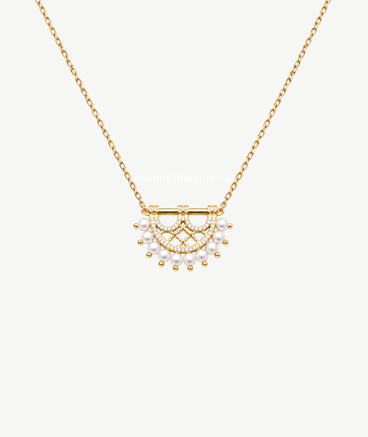 PEARL SILVER NECKLACE | عقد فضة باللؤلؤ