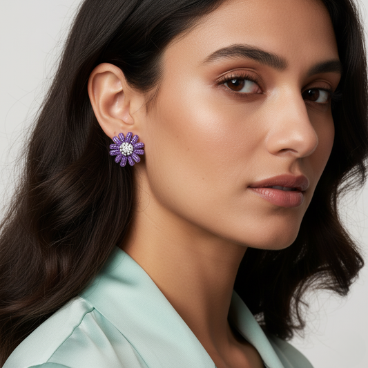 Diamond Titanium Earring