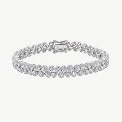 WHITE STONE SILVER BRACELET | سوار فضة بأحجار بيضاء