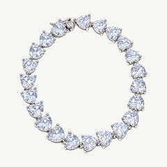 WHITE STONE SILVER BRACELET | سوار فضة بأحجار بيضاء