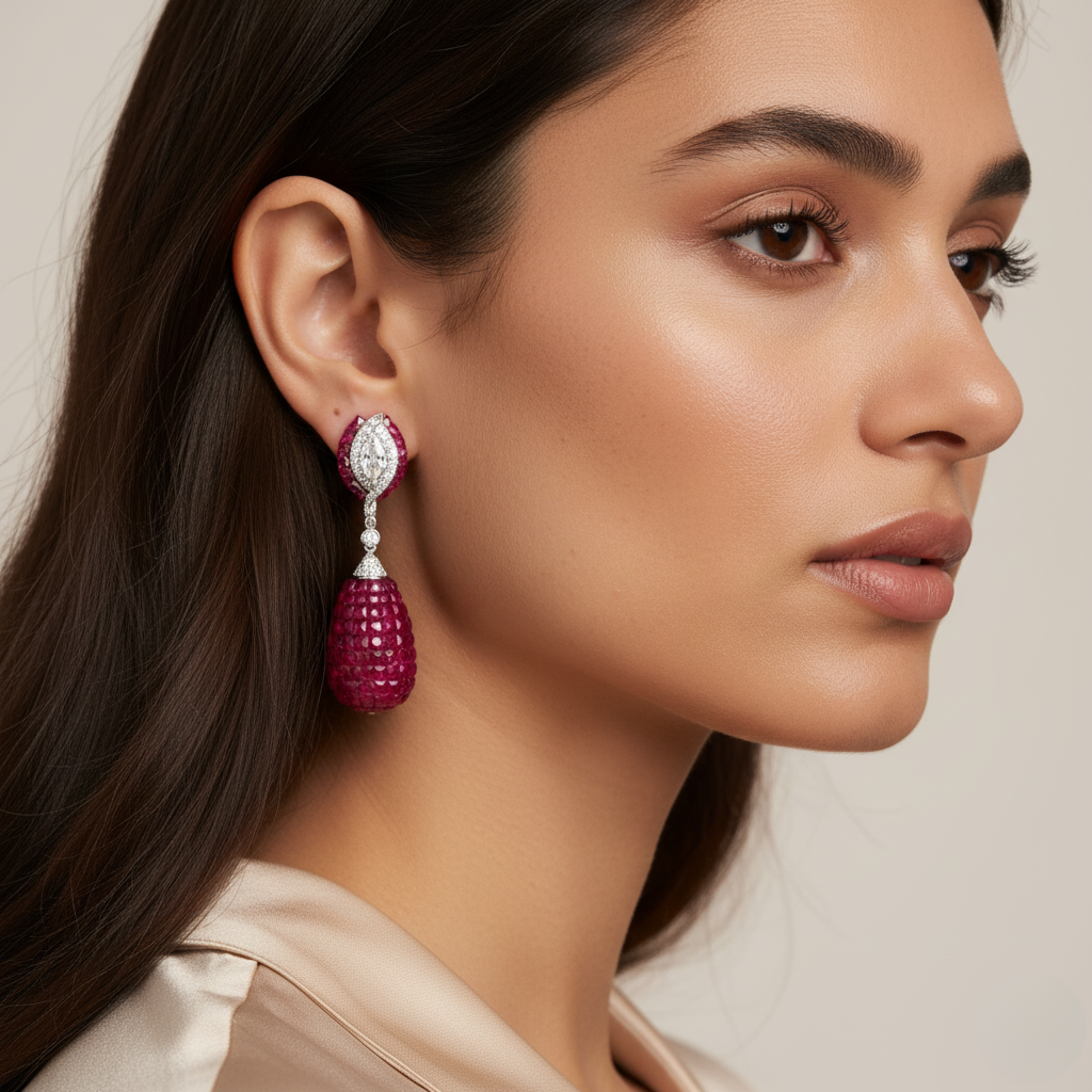 Diamond Titanium Earring