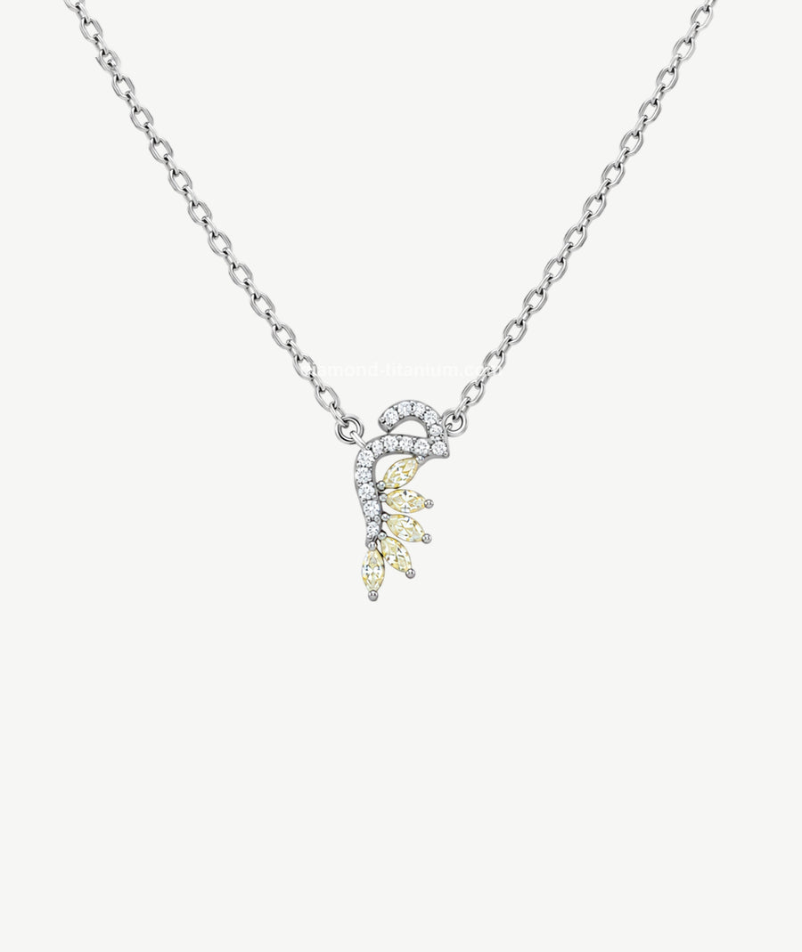 LETTER PENDANT SILVER NECKLACE | عقد فضة بتعليقة حرف