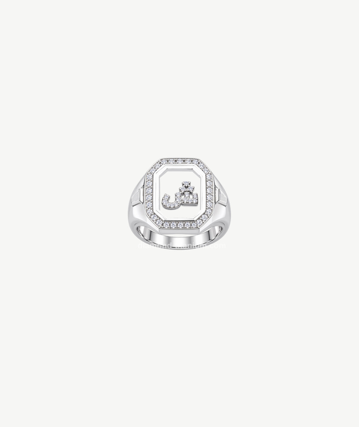 LETTER SILVER RING | خاتم فضة بتصميم حرف