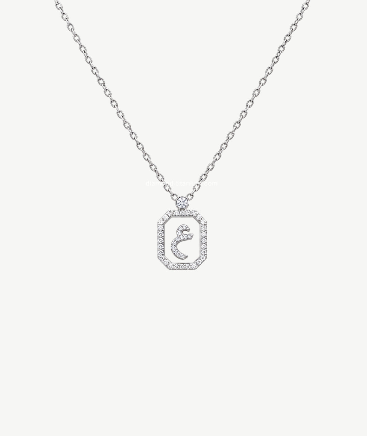 SILVER LETTER PENDANT NECKLACE | قلادة فضة بحرف