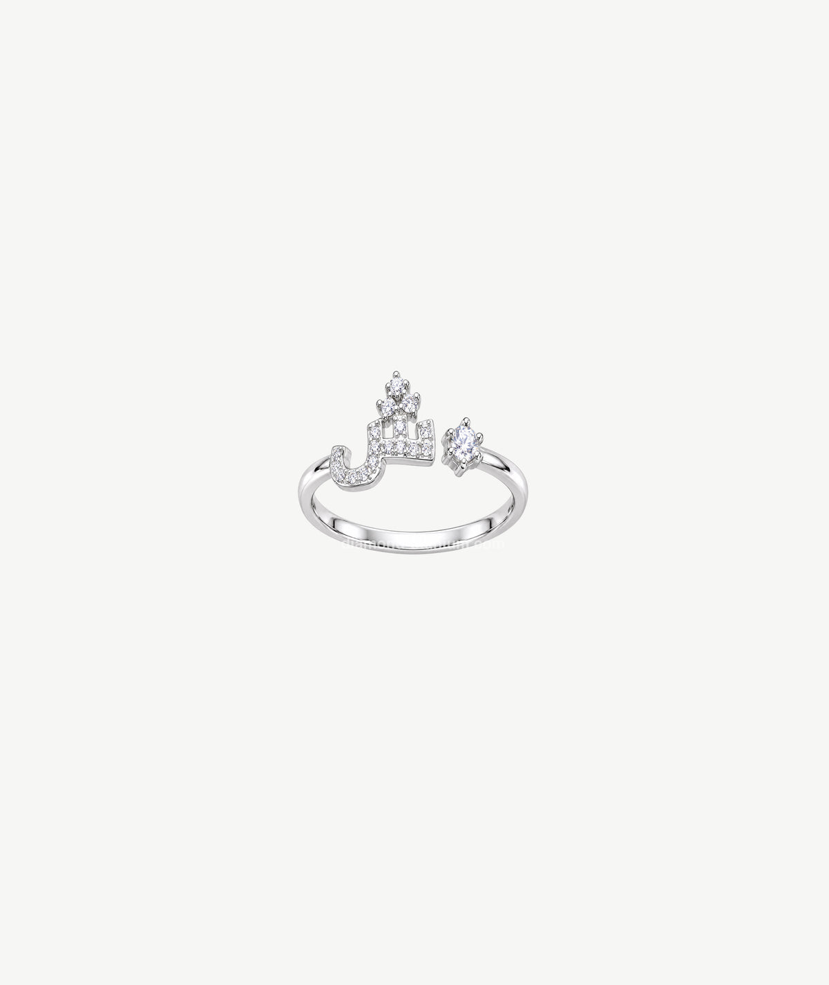 LETTER SILVER RING | خاتم فضة بتصميم حرف