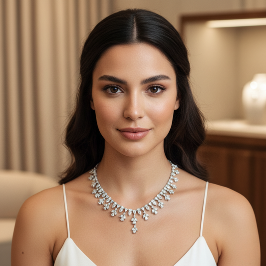 Diamond Titanium Long Necklace