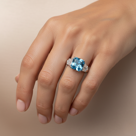 Diamond Titanium Ring