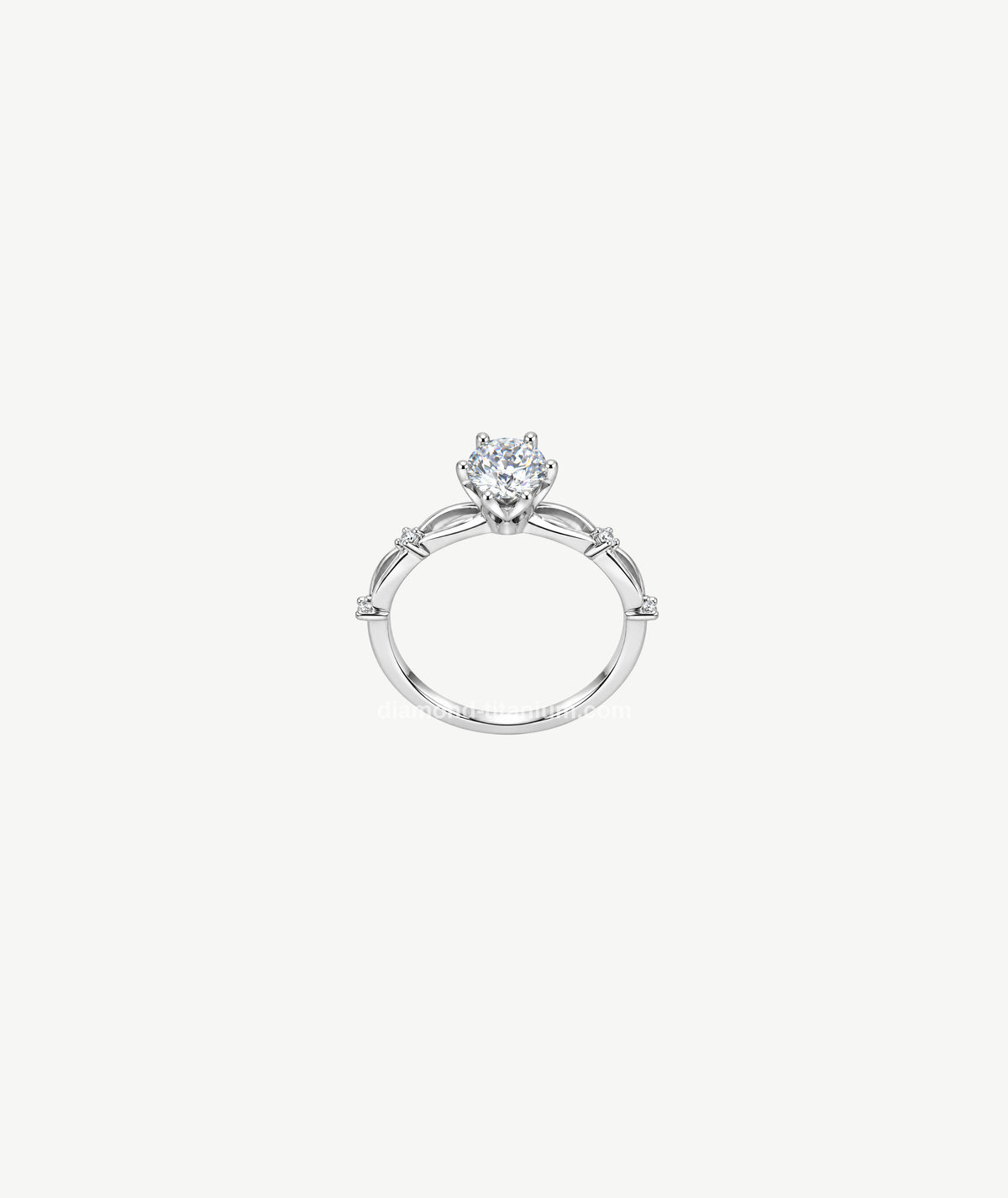 SOLITAIRE SILVER RING | خاتم فضة بحجر سوليتير
