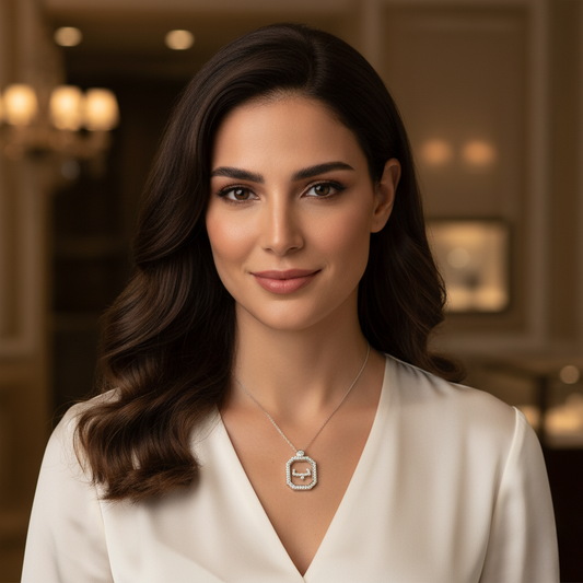 Diamond Titanium Long Necklace