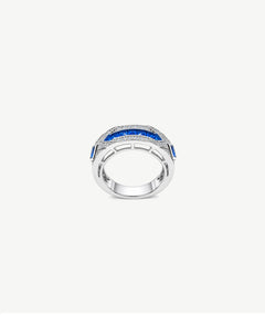 BLUE STONE SILVER RING | خاتم فضة بأحجار زرقاء