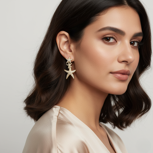 Diamond Titanium Earring