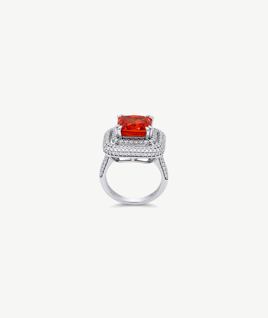 PAVÉ STONE SILVER RING | خاتم فضة مرصع