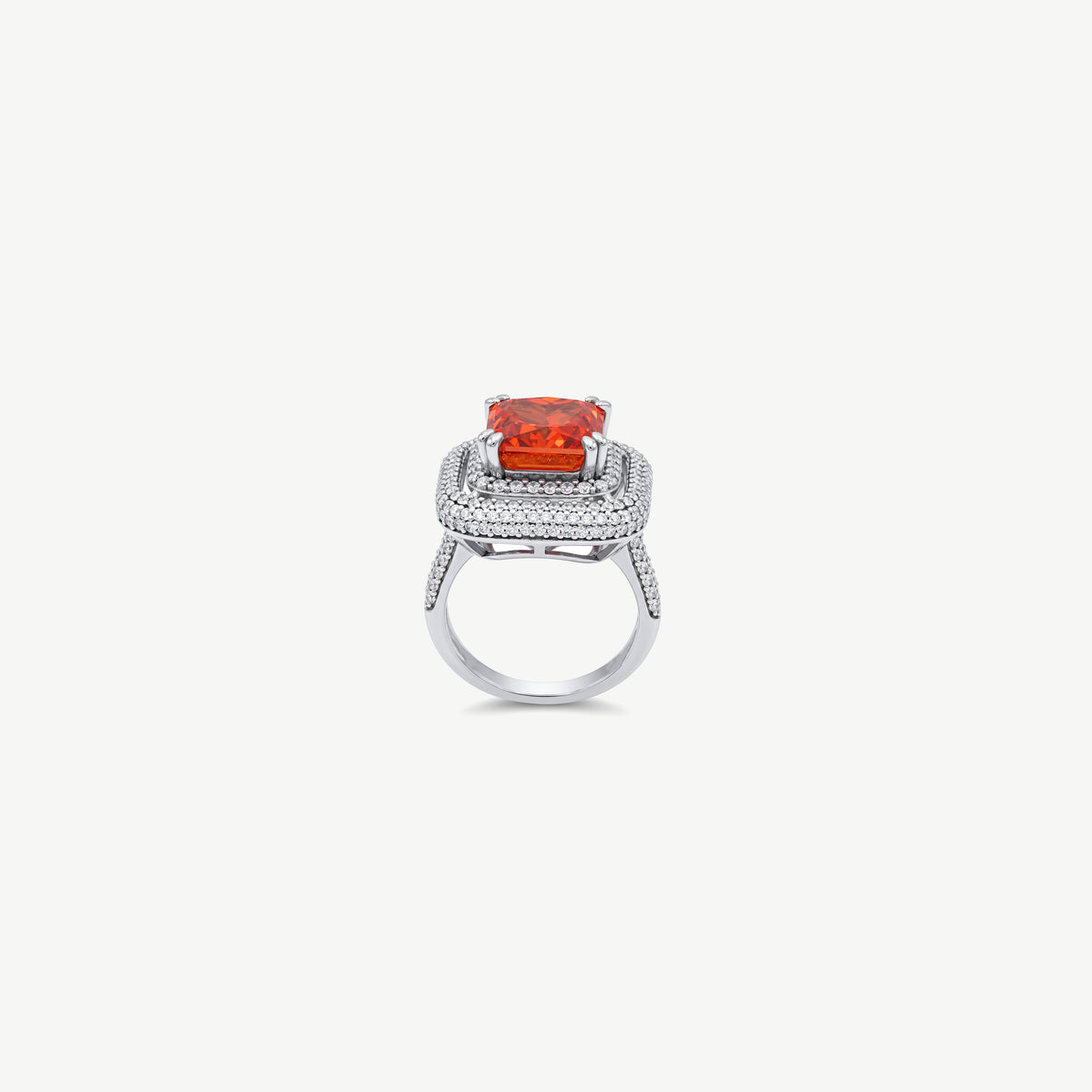 PAVÉ STONE SILVER RING | خاتم فضة مرصع