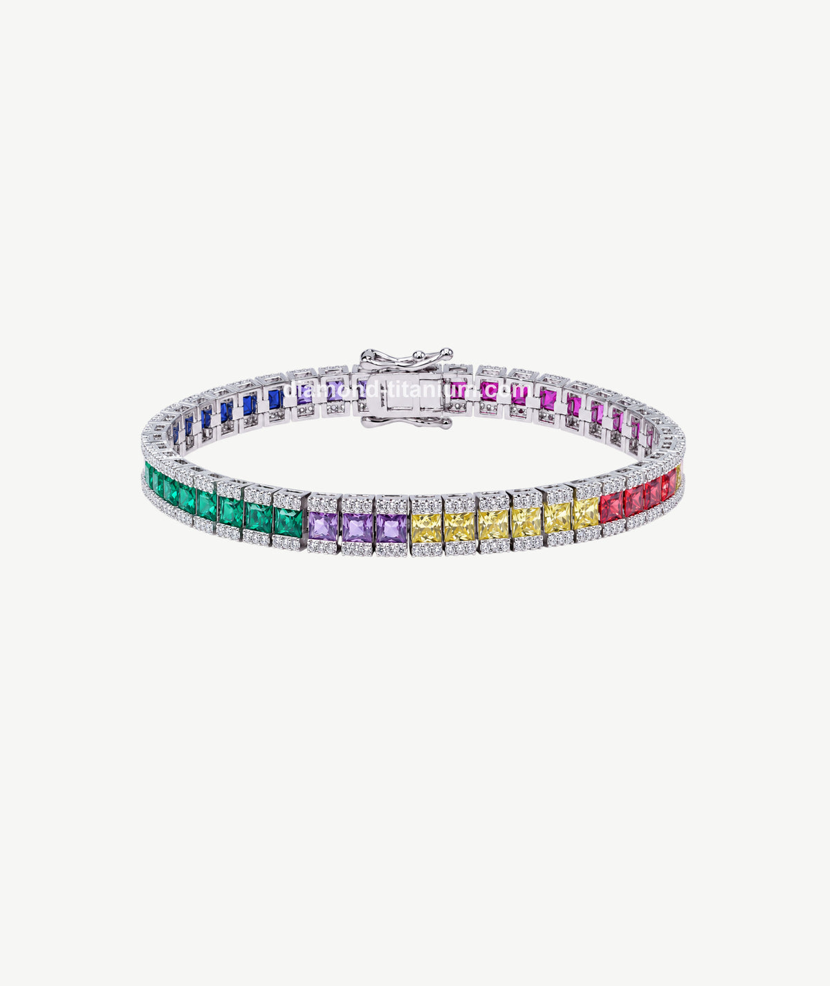 RAINBOW TENNIS SILVER BRACELET | سوار تنس فضة رينبو