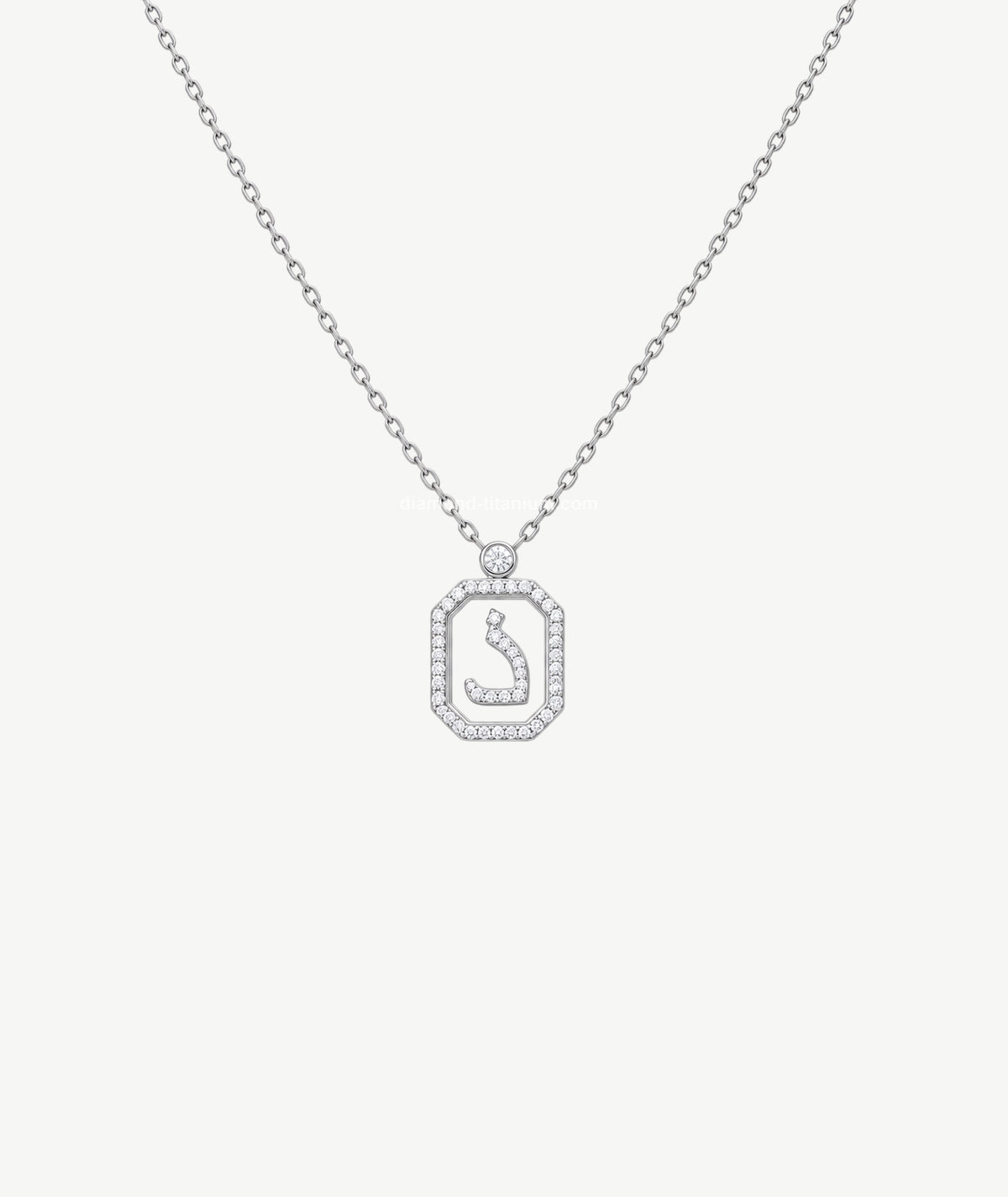SILVER LETTER PENDANT NECKLACE | قلادة فضة بحرف