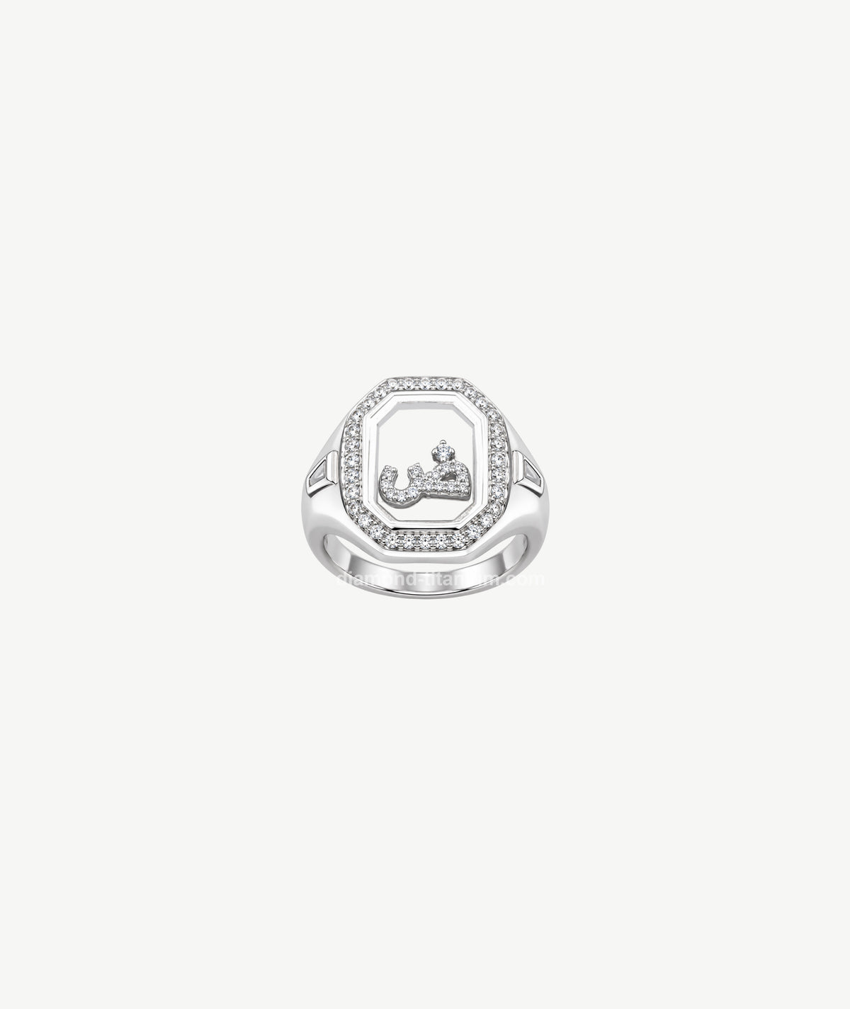 LETTER SILVER RING | خاتم فضة بتصميم حرف