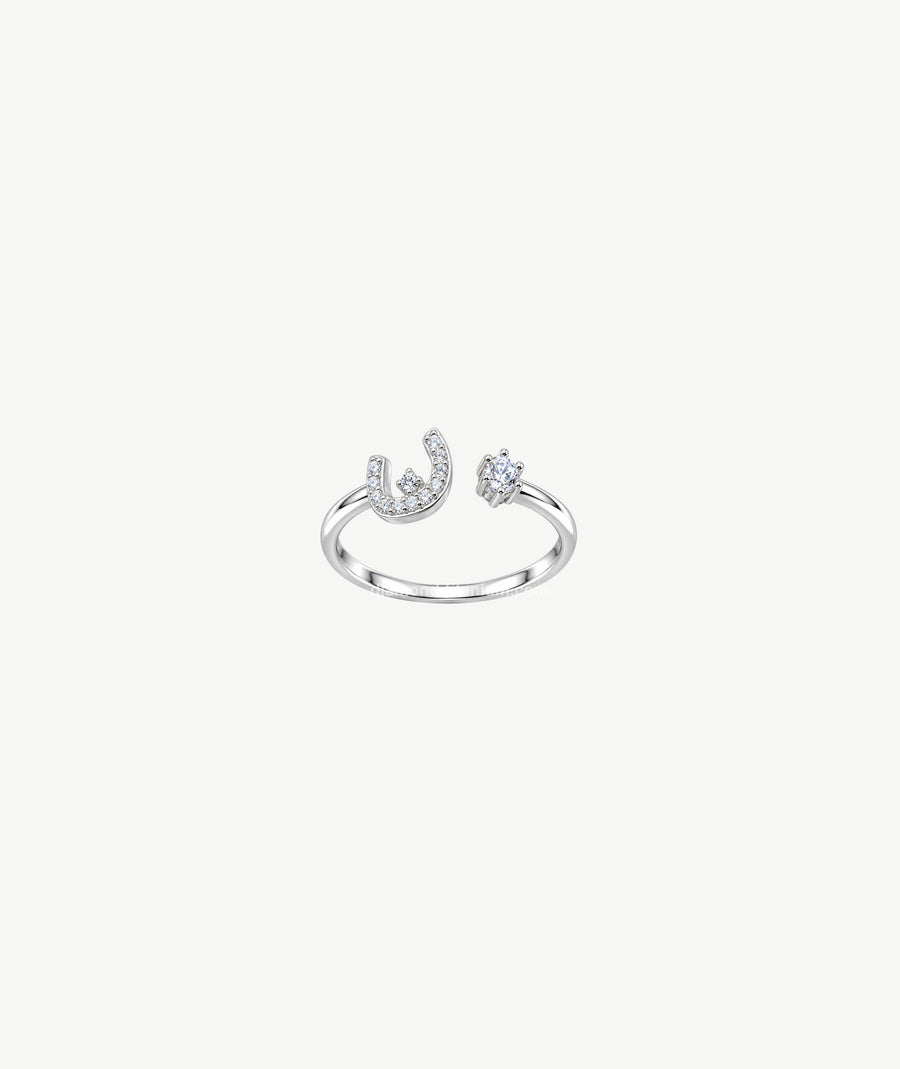 LETTER SILVER RING | خاتم فضة بتصميم حرف