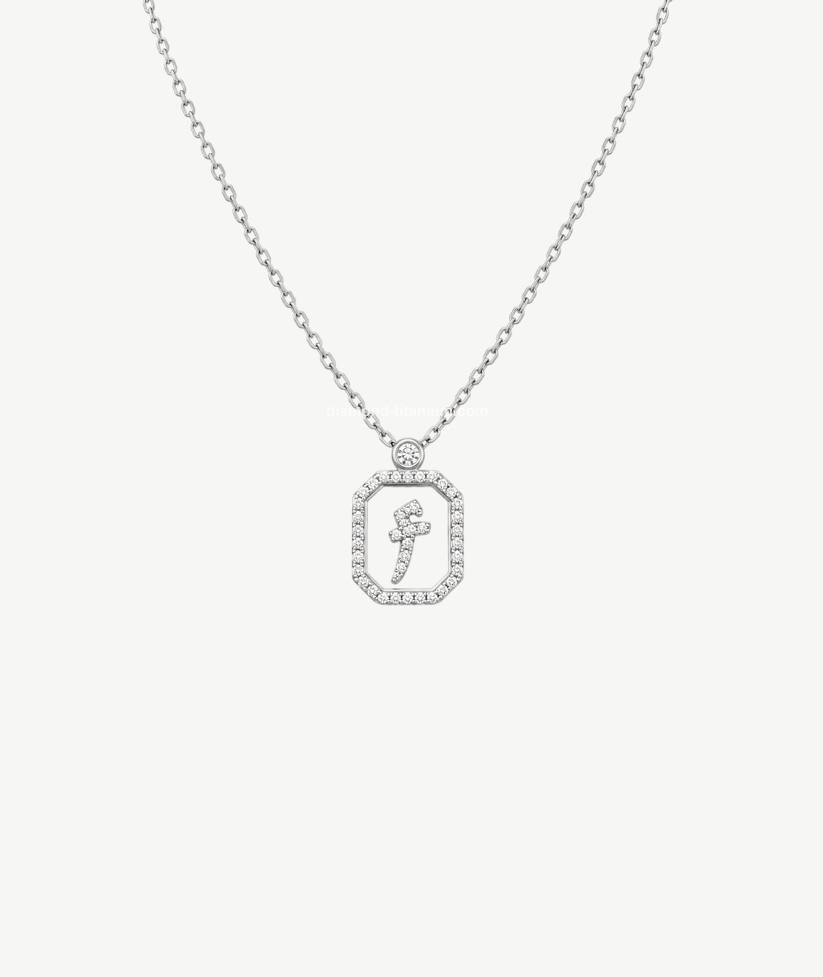 SILVER LETTER PENDANT NECKLACE | قلادة فضة بحرف
