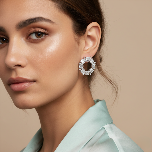 Diamond Titanium Earring