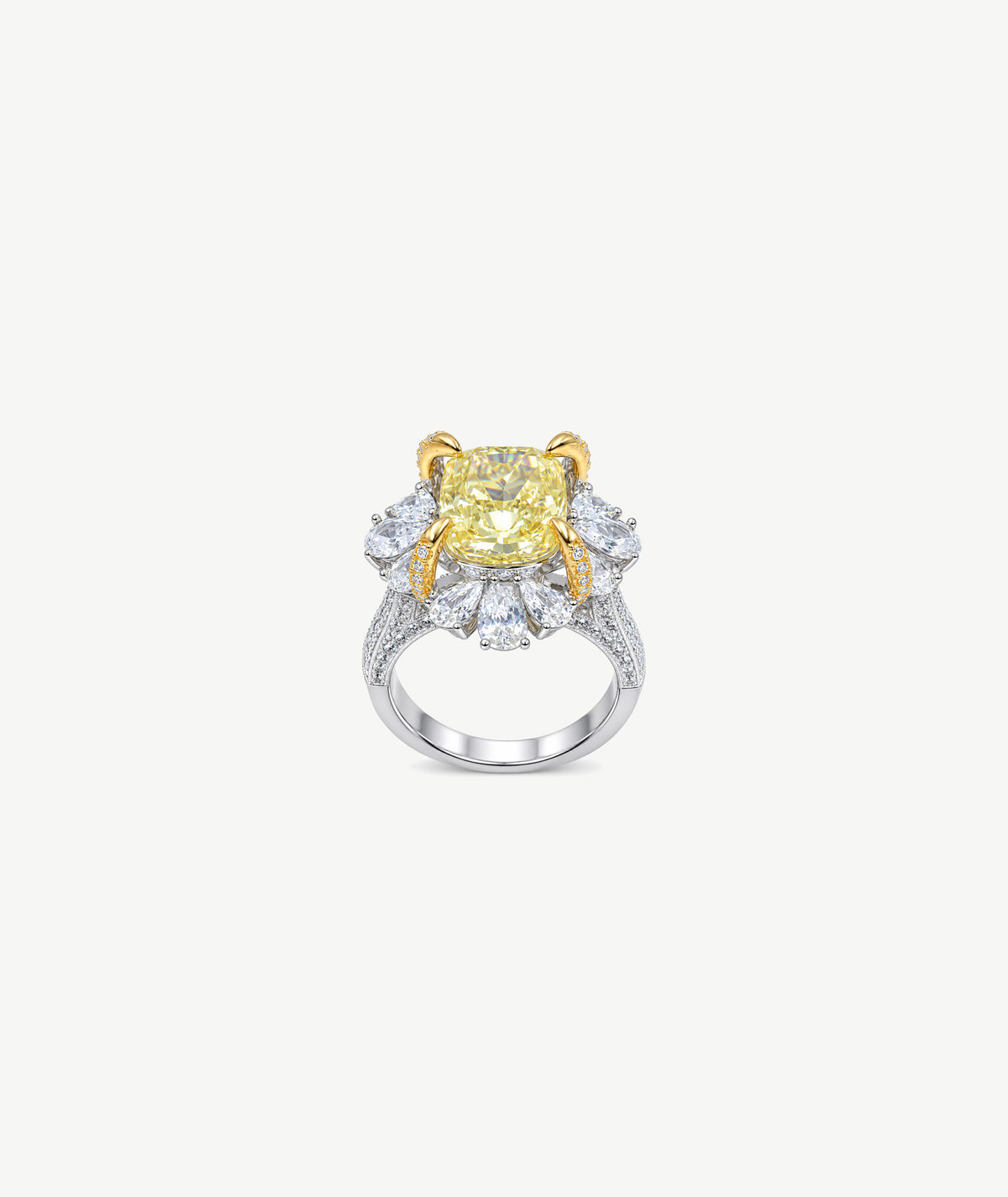 YELLOW STONE SILVER RING | خاتم فضة بحجر أصفر