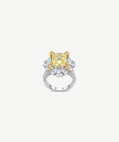 YELLOW STONE SILVER RING | خاتم فضة بحجر أصفر