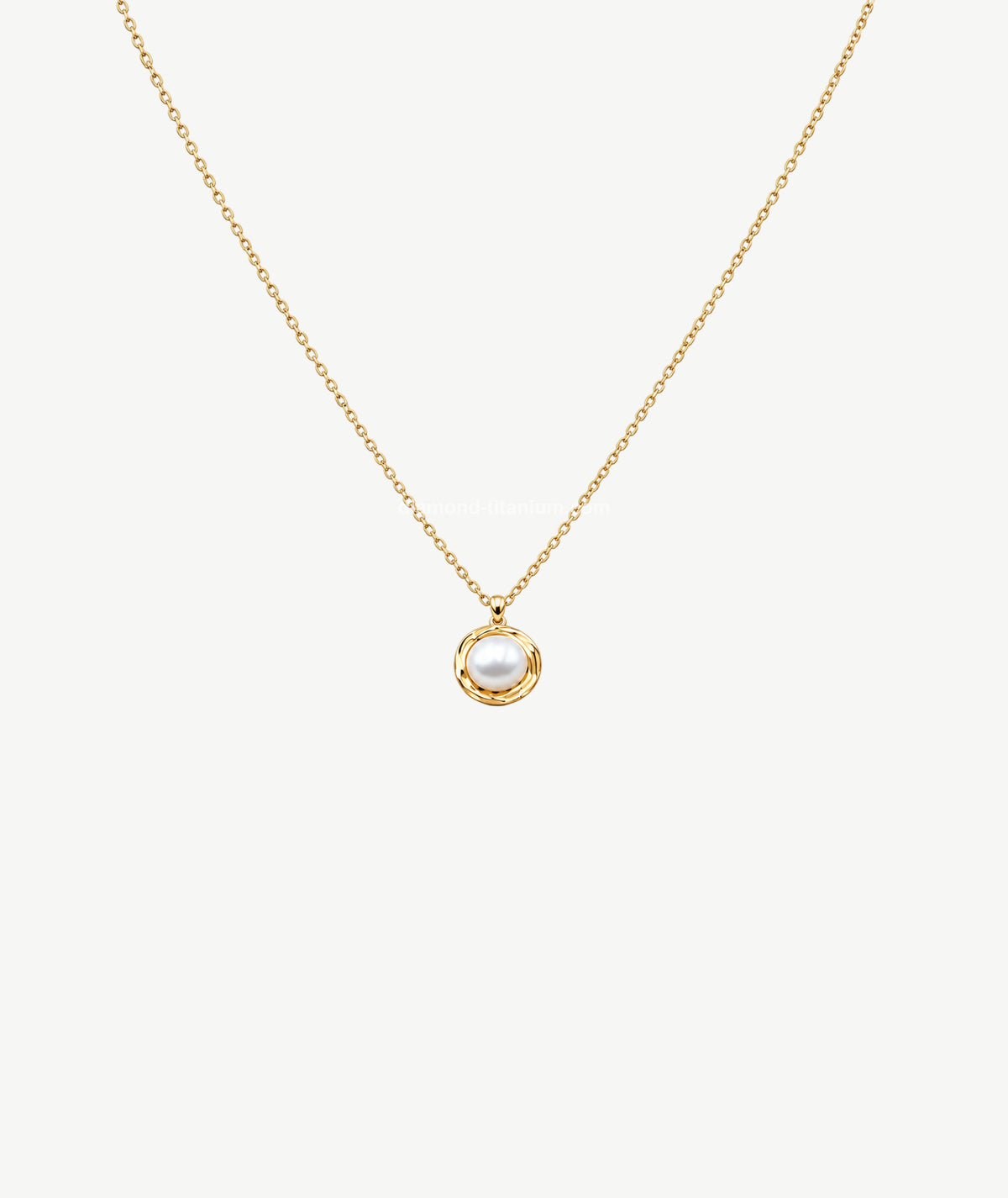 PEARL GOLD PLATED SILVER PENDANT NECKLACE | قلادة فضة مطلية بالذهب بتعليقة لؤلؤ