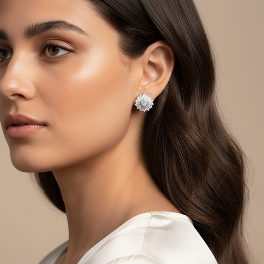 Diamond Titanium Earring