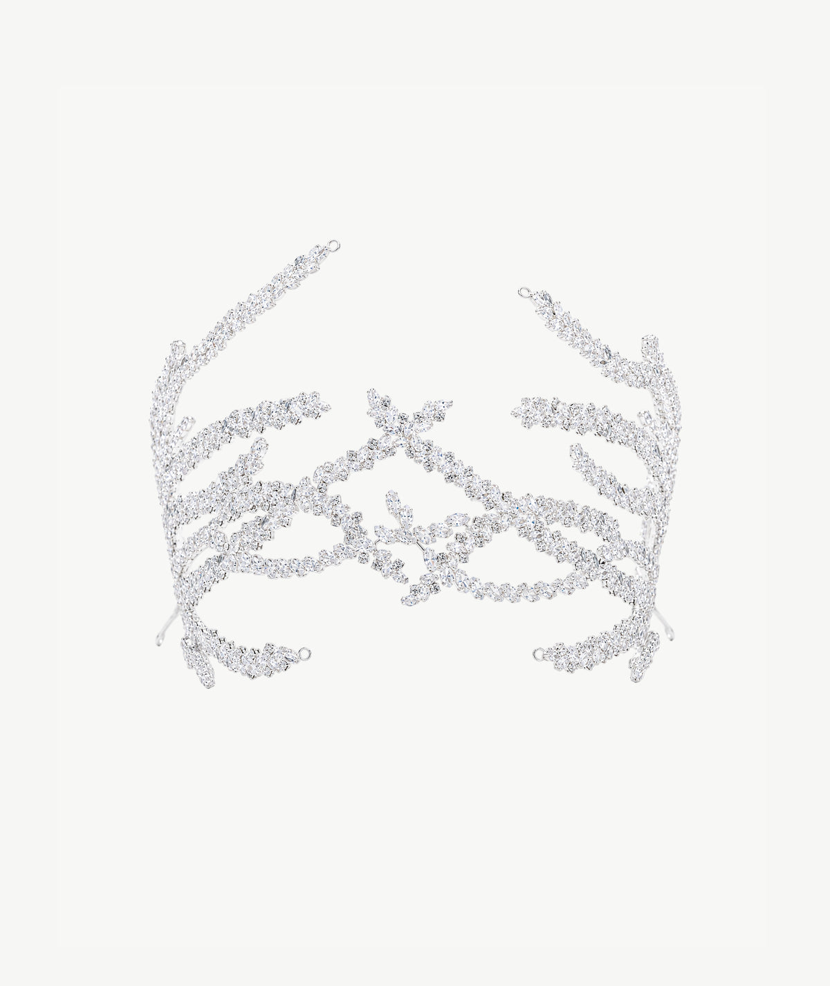 FLORAL SILVER TIARA | تاج فضة بتصميم زهري
