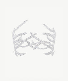 FLORAL SILVER TIARA | تاج فضة بتصميم زهري