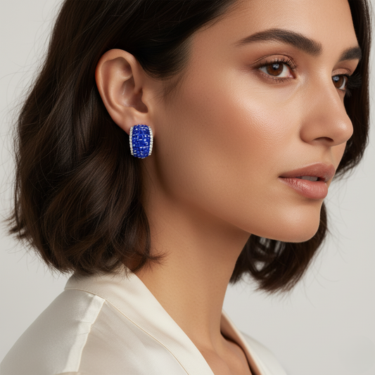 Diamond Titanium Earring