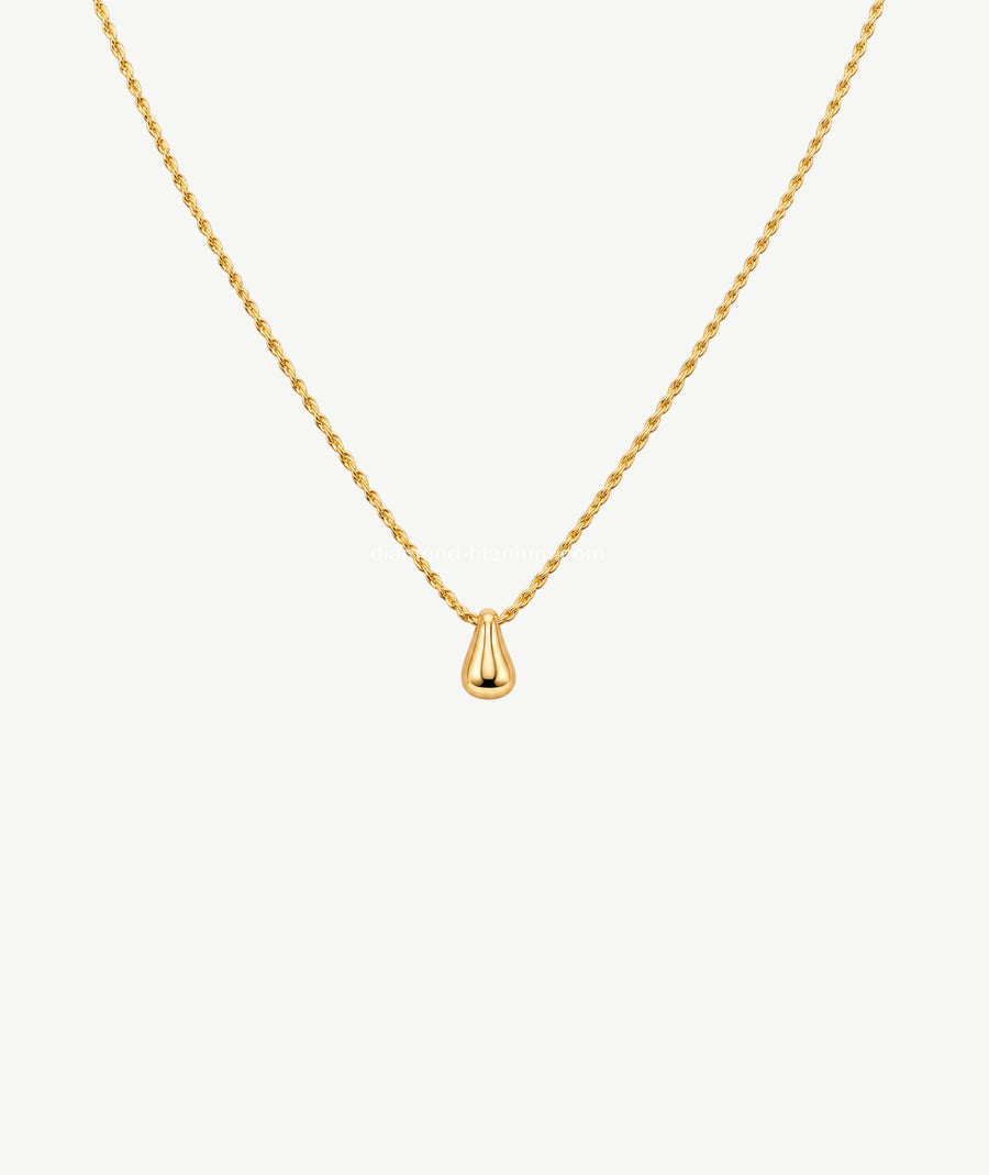 GOLD PLATED SILVER PENDANT NECKLACE | قلادة فضة مطلية بالذهب