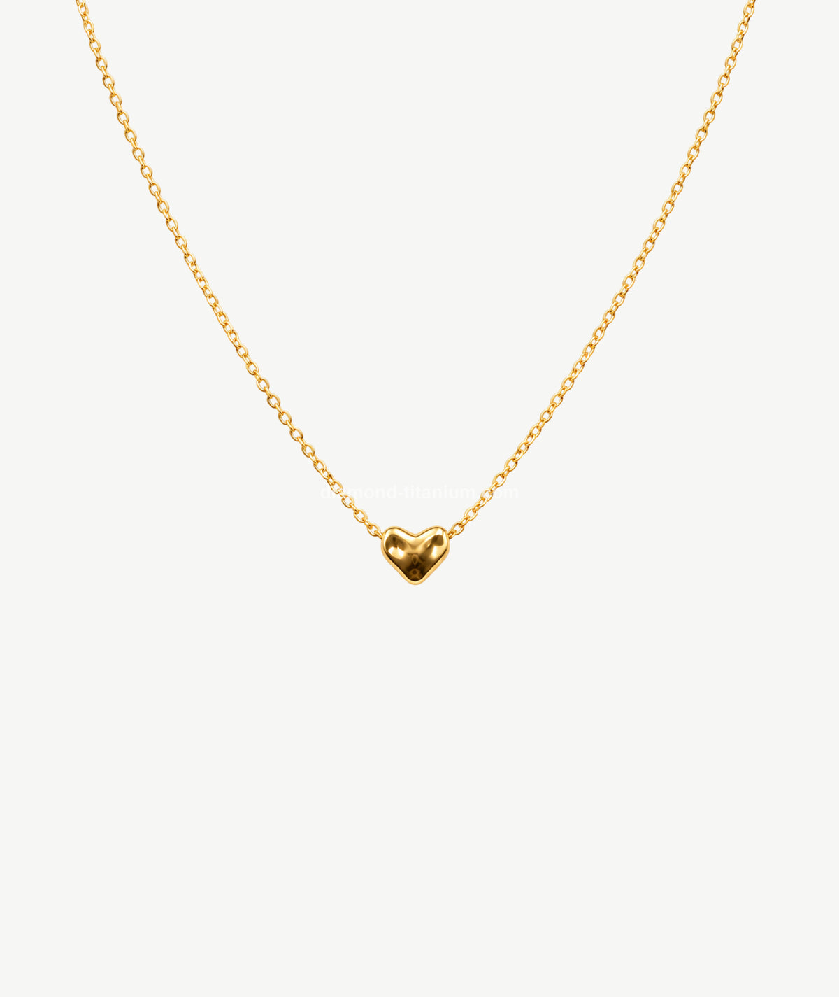 GOLD PLATED HEART SILVER NECKLACE | قلادة فضة مطلية بالذهب بقلب