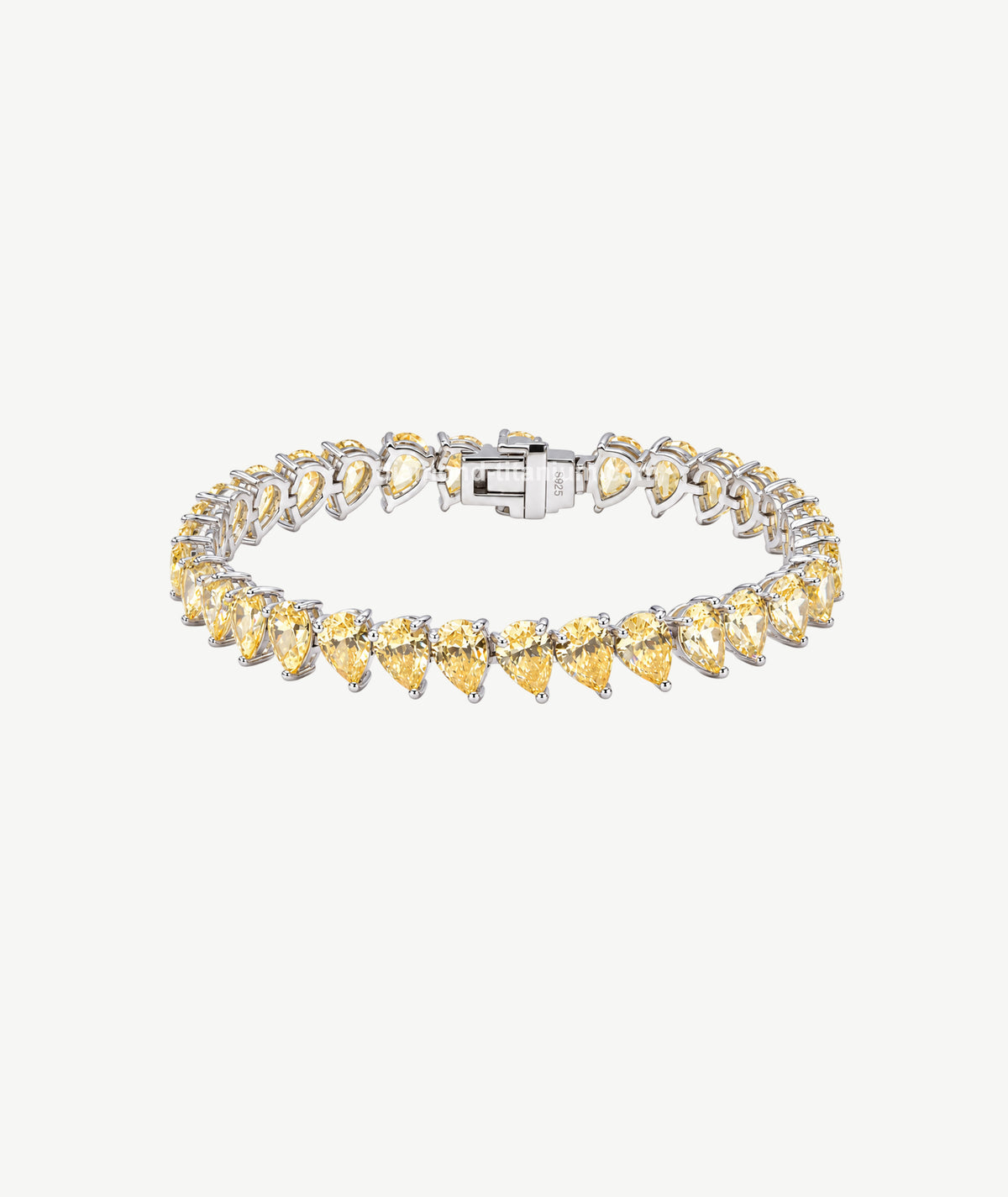 YELLOW STONE SILVER BRACELET | سوار فضة بأحجار صفراء