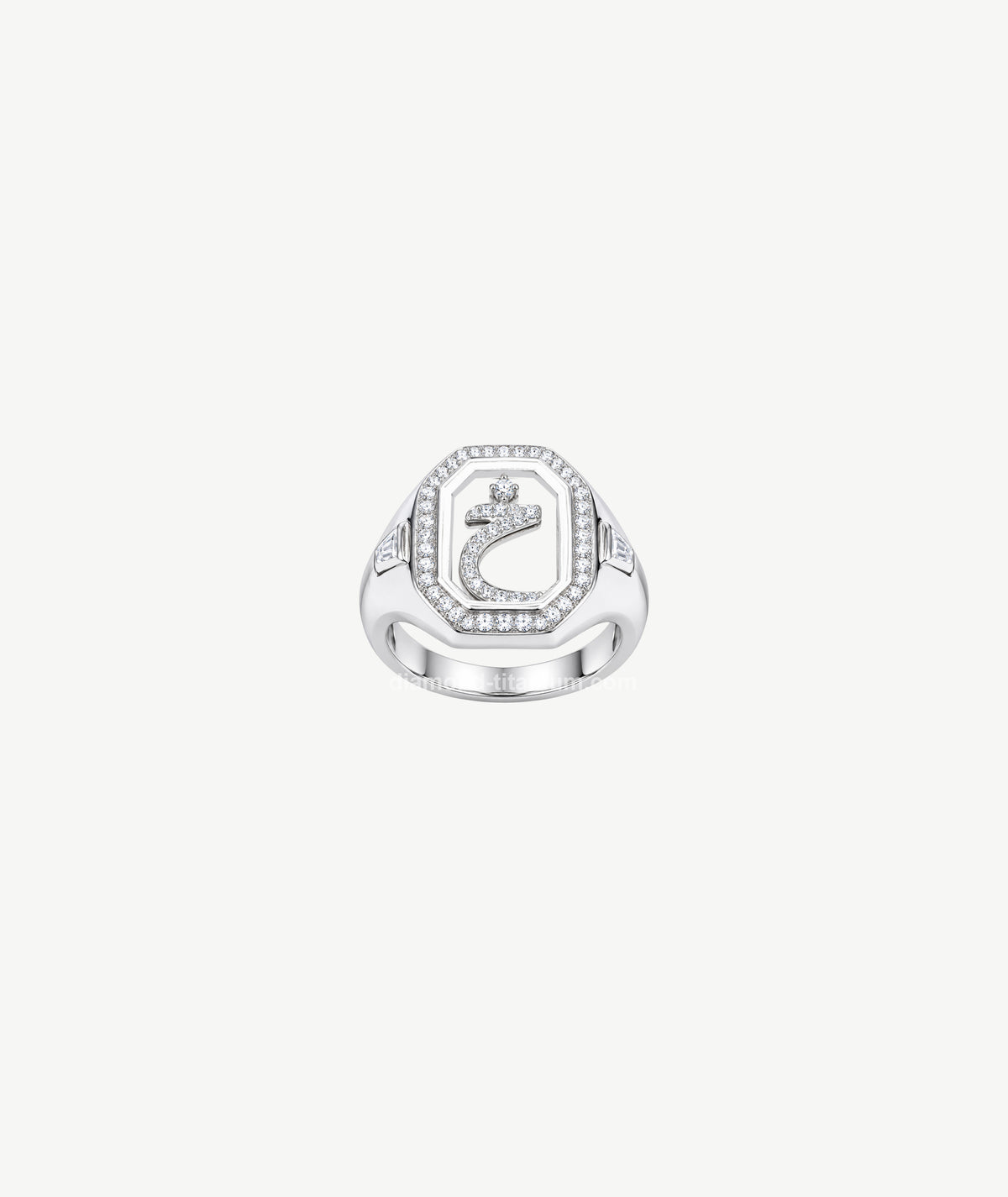 LETTER SILVER RING | خاتم فضة بتصميم حرف
