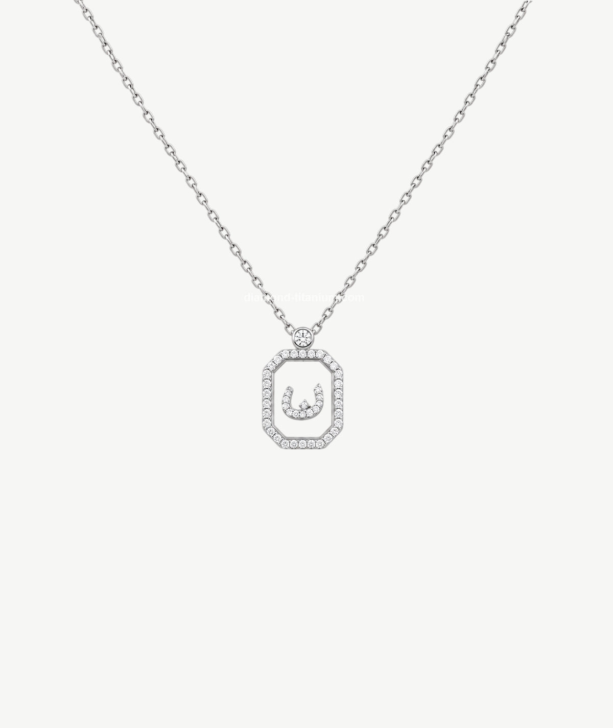 SILVER LETTER PENDANT NECKLACE | قلادة فضة بحرف