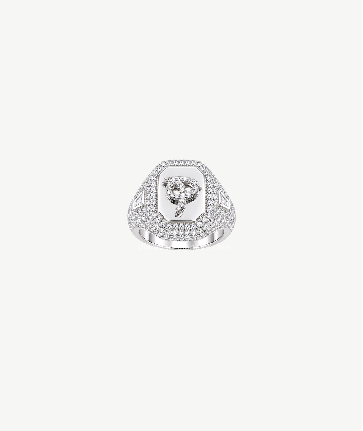 LETTER SILVER RING | خاتم فضة بتصميم حرف