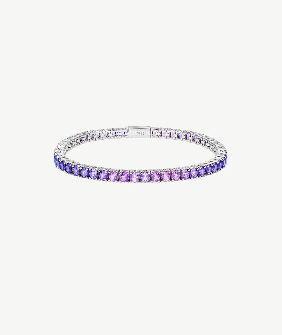 FENTA PURPLE GRADIENT SILVER BRACELET | سوار فنتا فضة بتدرج بنفسجي
