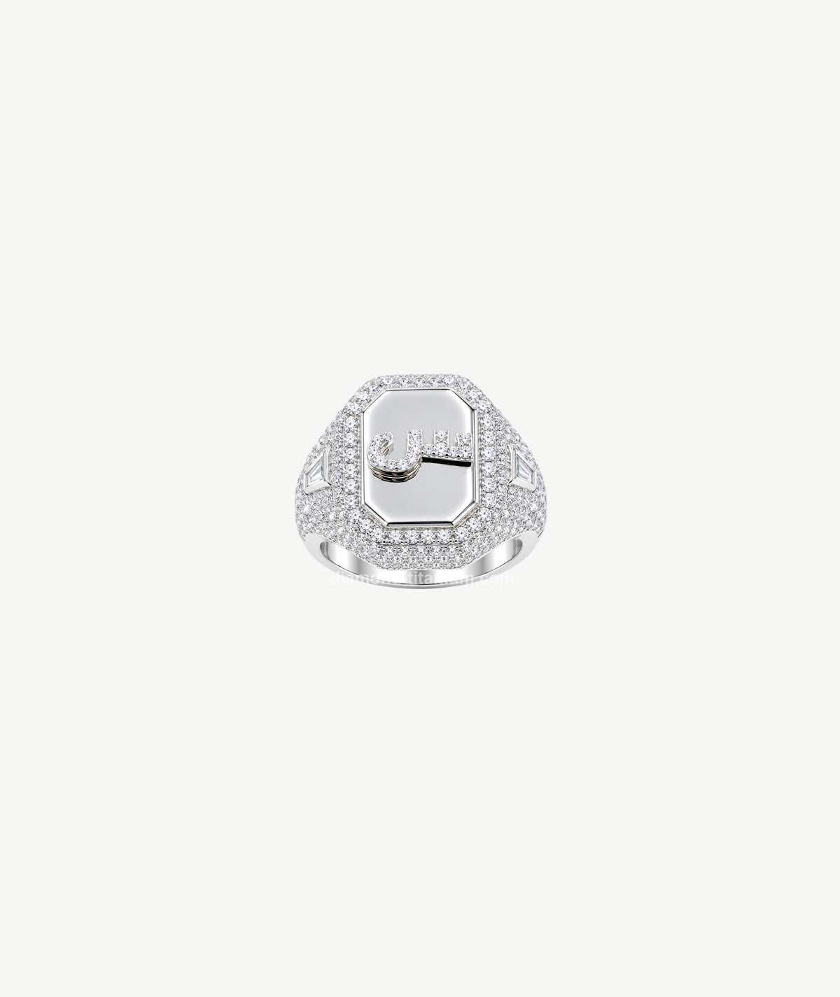 LETTER SILVER RING | خاتم فضة بتصميم حرف