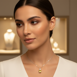 Diamond Titanium Long Necklace