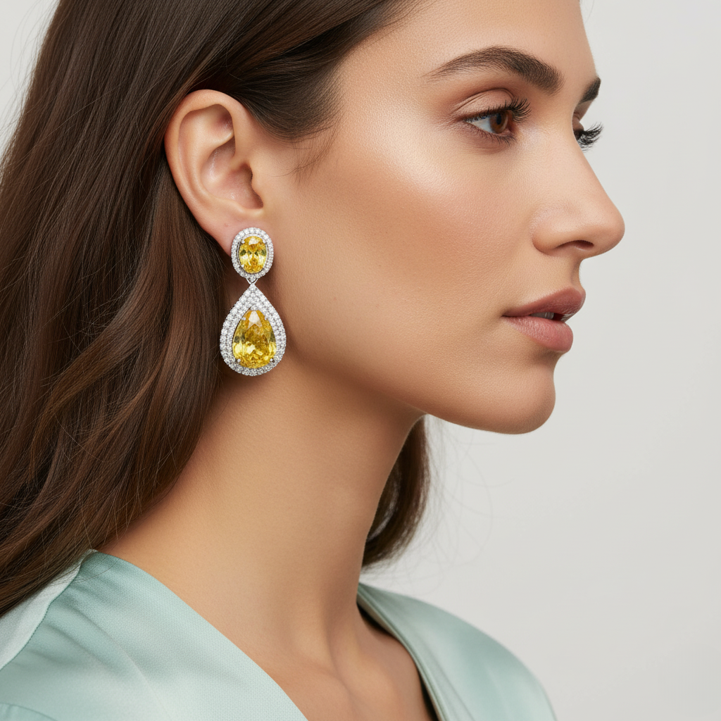 Diamond Titanium Earring