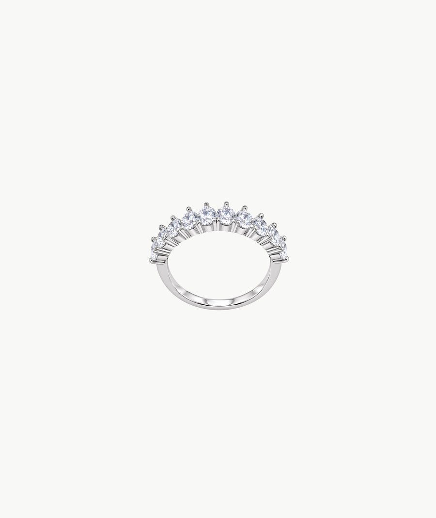 SILVER GRADUATED STONE RING | خاتم فضة بأحجار متدرجة