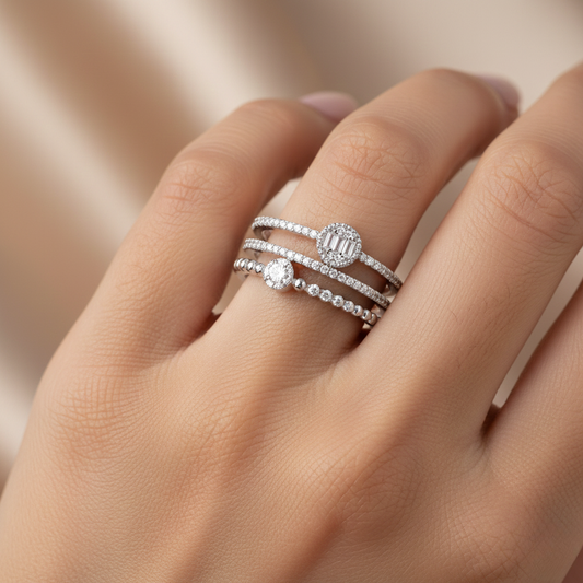 Diamond Titanium Ring