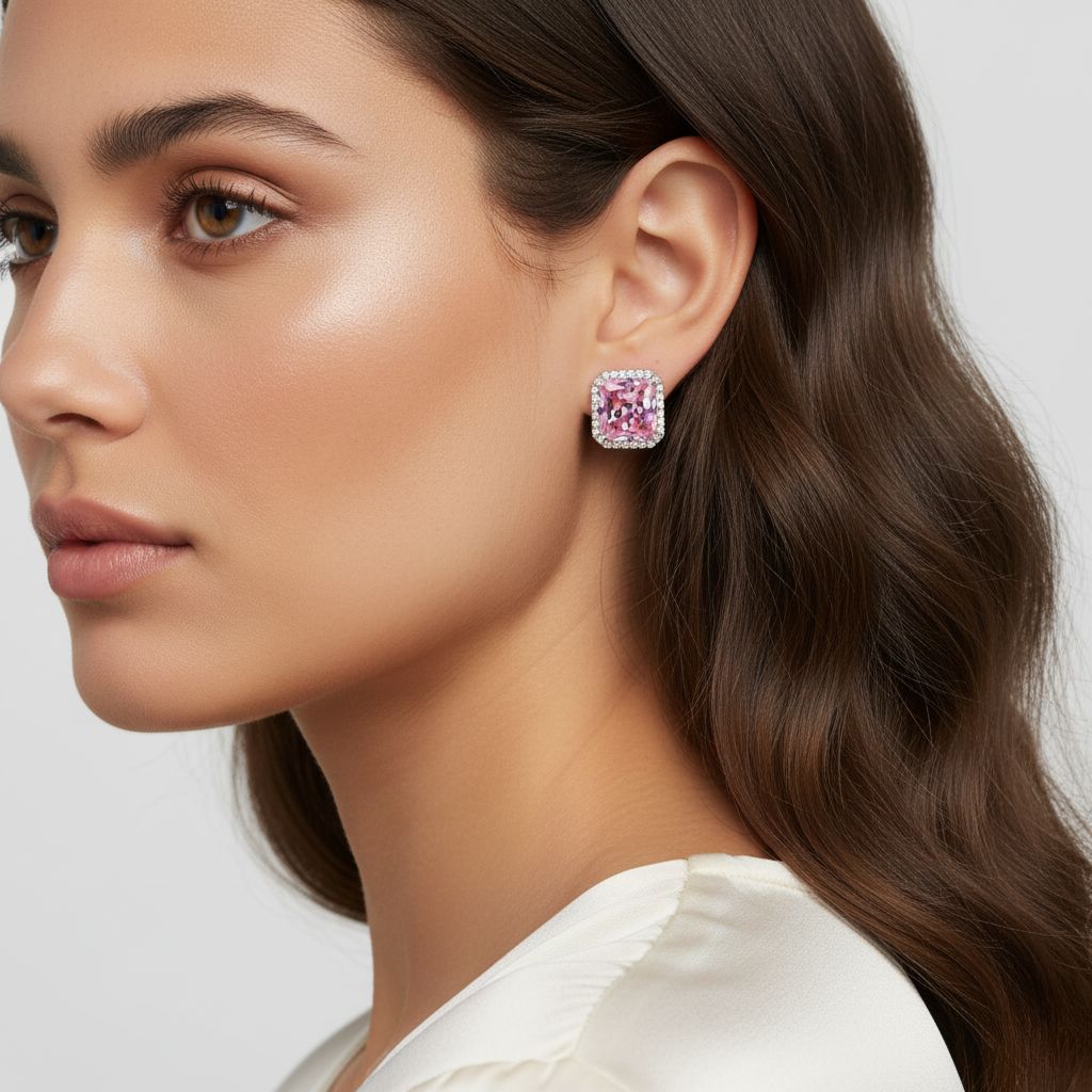 Diamond Titanium Earring