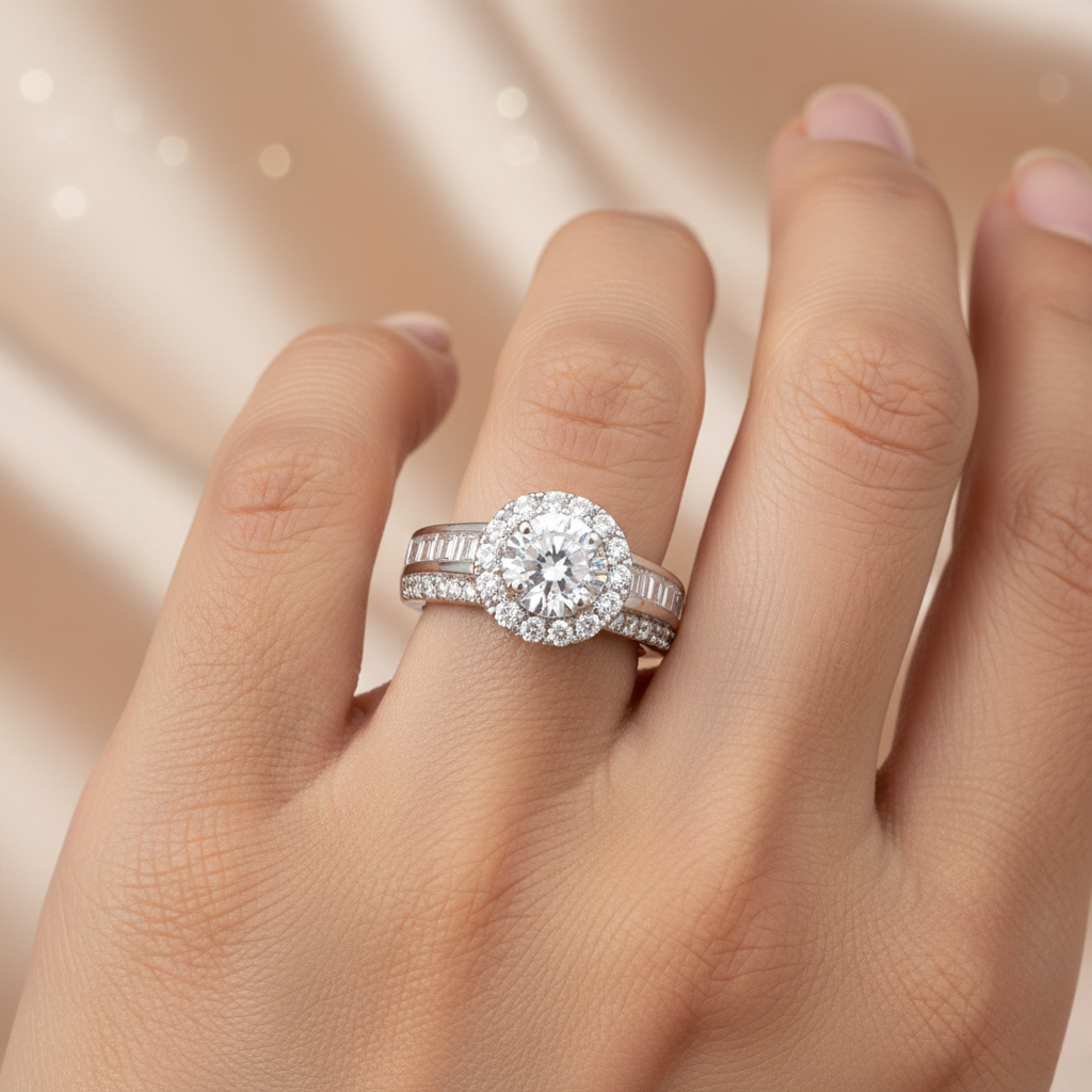 Diamond Titanium Ring