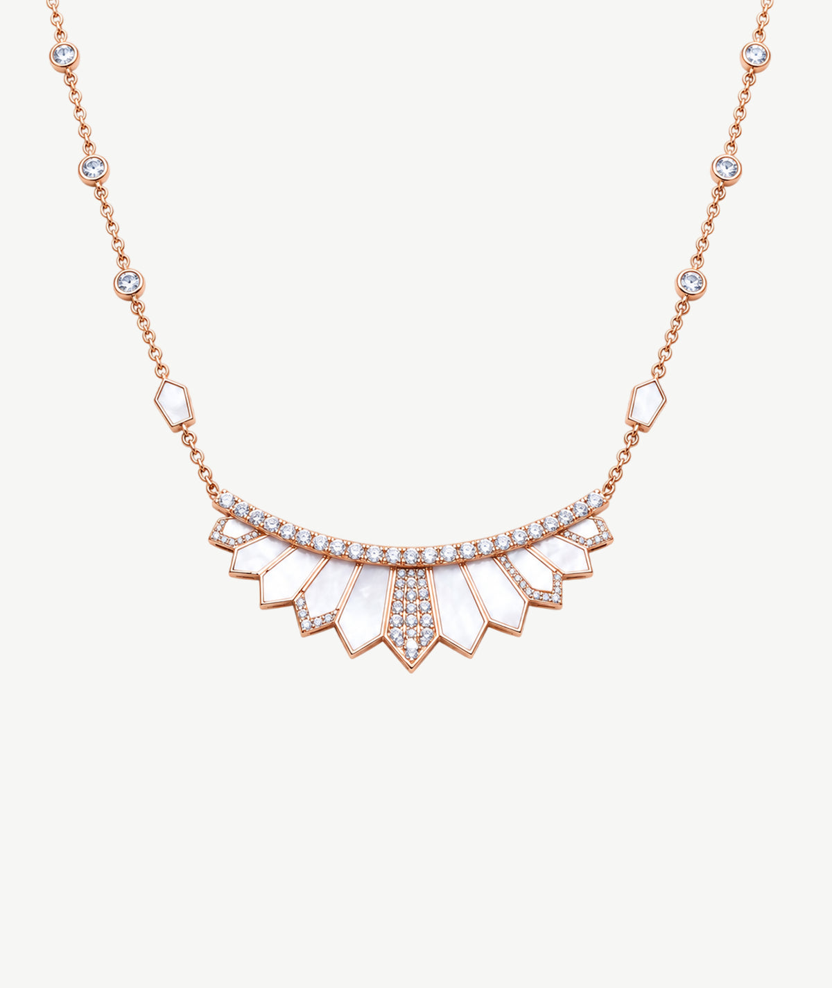 ROSE GOLD PLATED SILVER NECKLACE | عقد فضة مطلي روز جولد